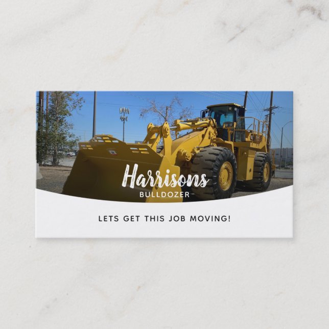 BullDozer Slogans Carte de visite (Devant)