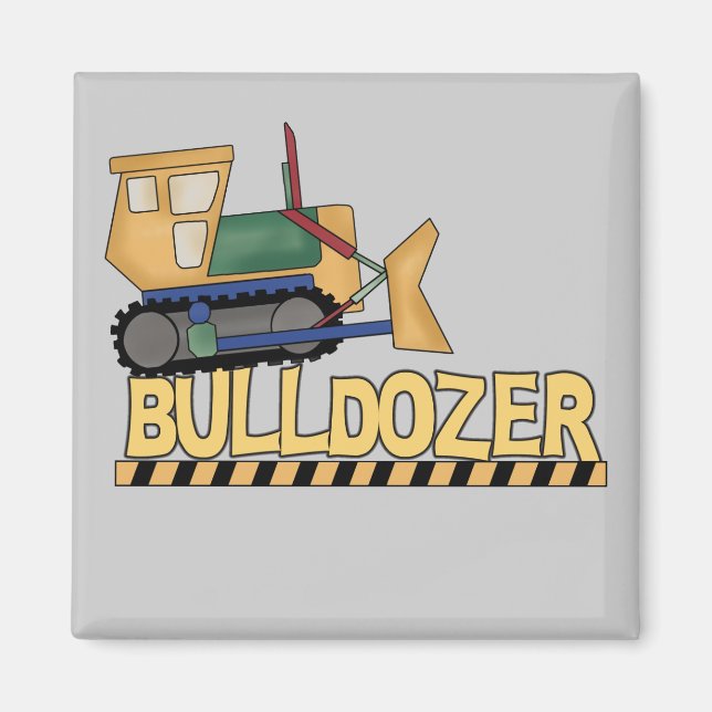 Bulldozer Tshirts und Geschenke Magnet (Vorne)