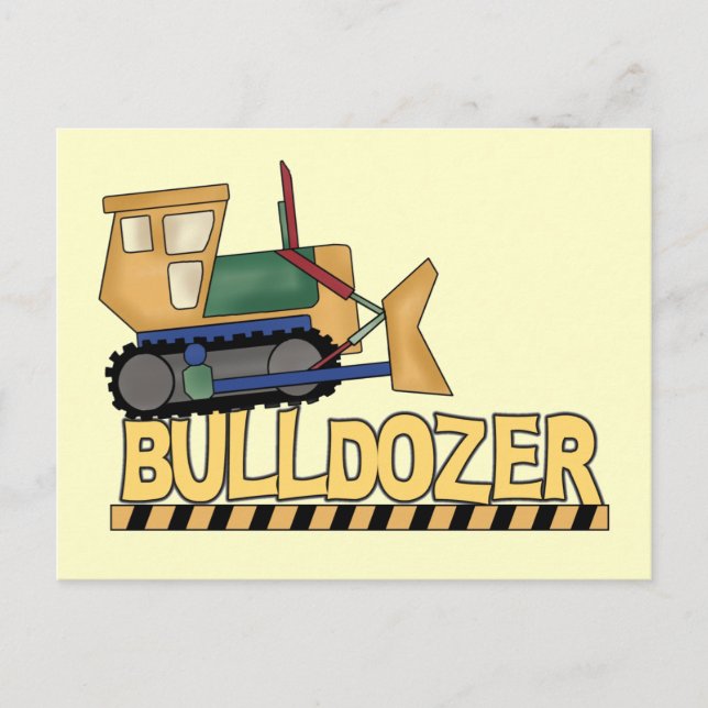 Bulldozer Tshirts und Geschenke Postkarte (Vorderseite)