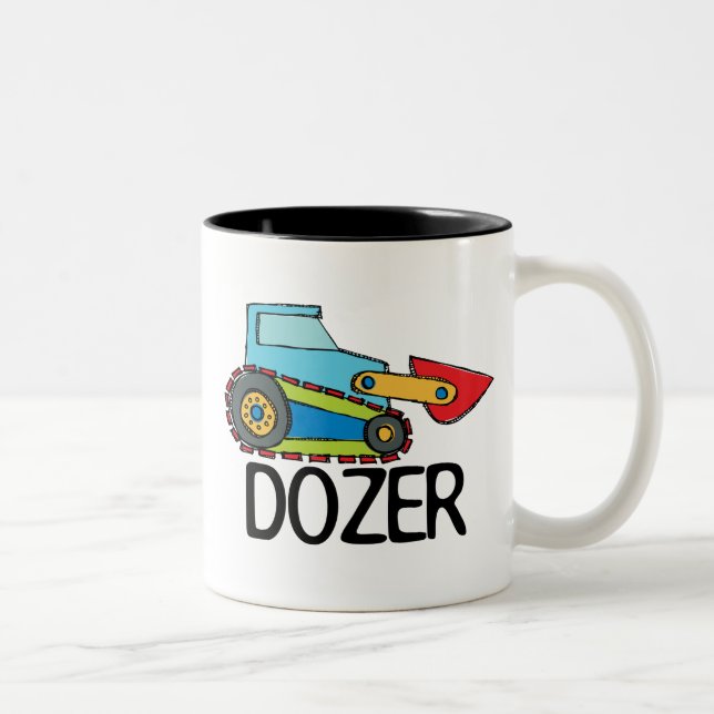 Bulldozer Zweifarbige Tasse (Rechts)