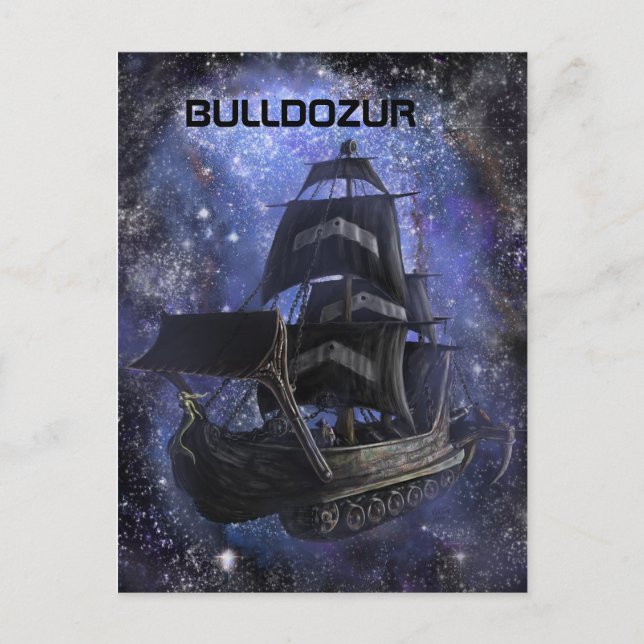 Bulldozur Schiff Postkarte (Vorderseite)