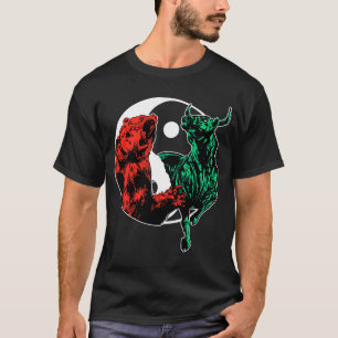 Bulle Bear Ying Yang am Aktienmarkt erzielt Bilanz T-Shirt
