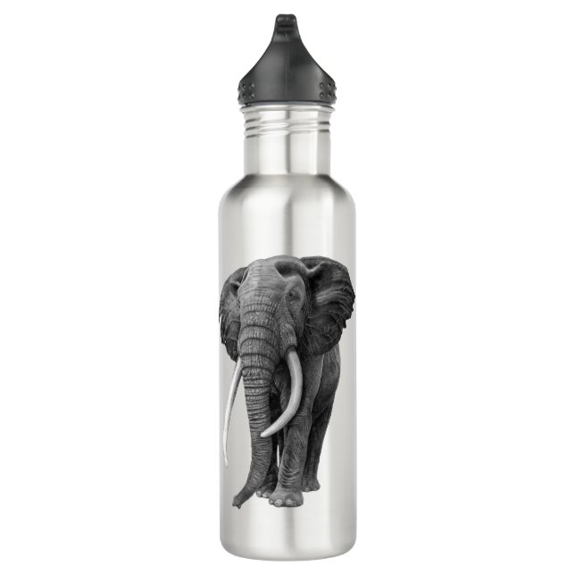 Bulle Elefant - Zeichnend im Stift Edelstahlflasche (Rechts)