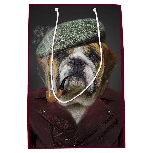 Bulle Hund mit Deckel und Rohr Mittlere Geschenktüte (Vorderseite)