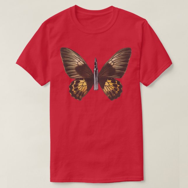 Bulle mit Schmetterlingsflügeln T-Shirt (Design vorne)