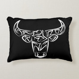Bulle schwarz-weiß / Ox Dekokissen
