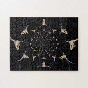 Bulle Skull Western Cowboy Abstraktes Land Vintag