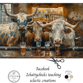 Bullen in einem Western Saloon Decoupage Seidenpapier
