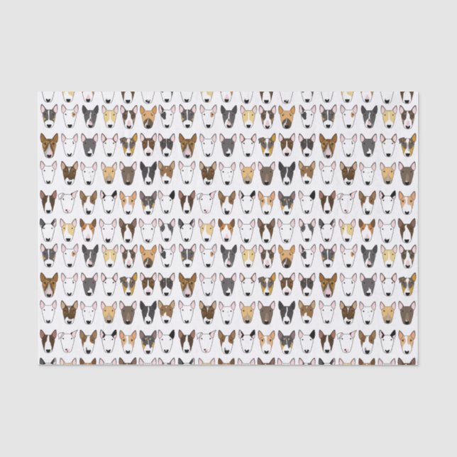Bullen-Terrier-Papiere Seidenpapier (Vorderseite)