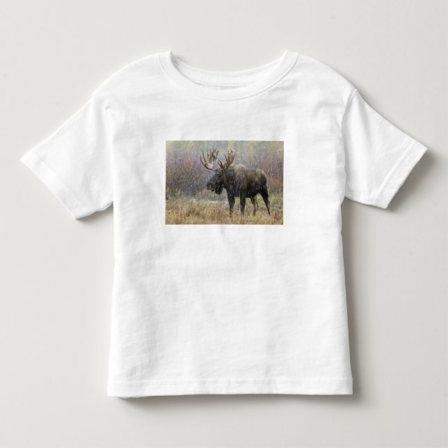Bullenmuh im Schneesturm mit Aspen Kleinkind T-shirt (Vorderseite)