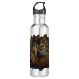 Bullenstech im Herbstwald Edelstahlflasche