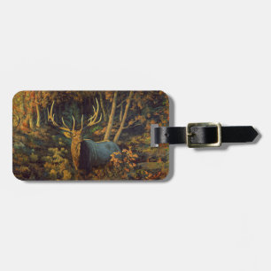 Bullenstech im Herbstwald Gepäckanhänger