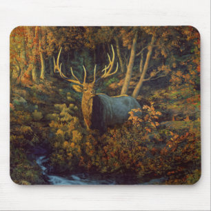 Bullenstech im Herbstwald Mousepad