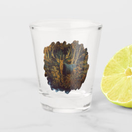 Bullenstech im Herbstwald Schnapsglas