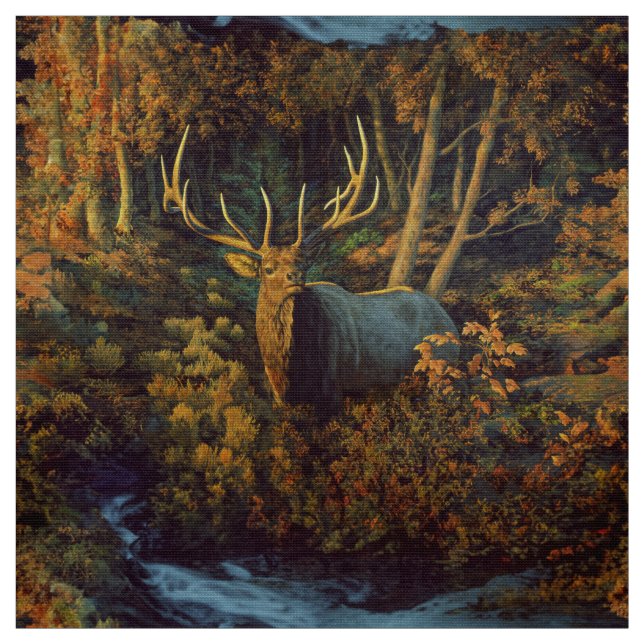 Bullenstech im Herbstwald Stoff (Muster)