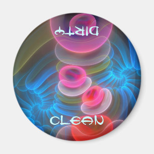 Bulles cool Clean Dirty lave-vaisselle aimant