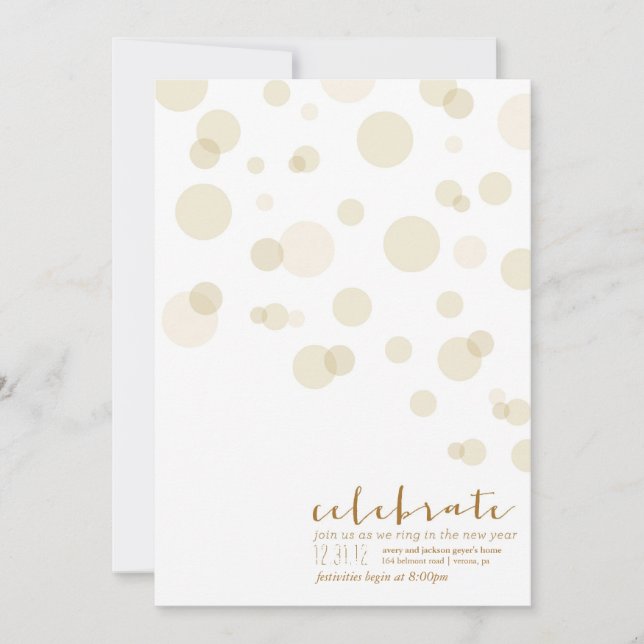 Bulles de Champagne - invitation de partie d'Ève (Devant)