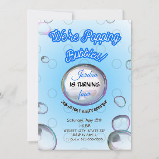 Bulles de remplissage Invitation bleue