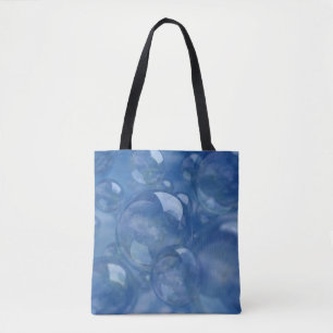 Bulles en bleu sur ce sac fourre-tout pratique