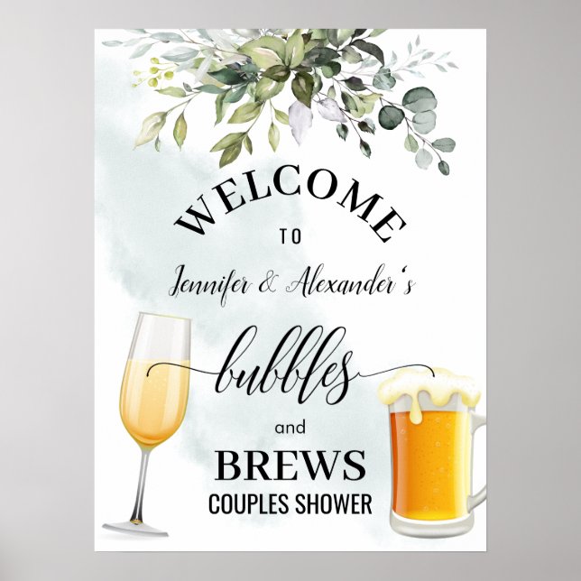 Bulles et Affiches de bienvenue de brassage (Devant)