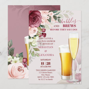 Bulles et brasse Couples Douche Invitation
