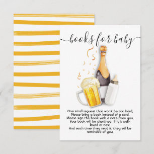 Bulles et livres de bière pour carte bébé
