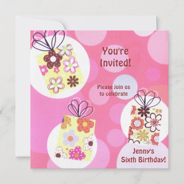 Bulles Invitation d'anniversaire (Devant)