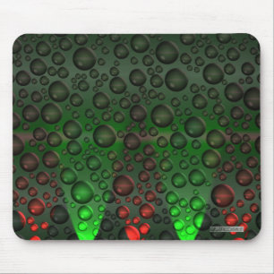 Bulles montantes Vert/Rouge Tapis de souris