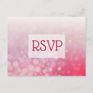 Bulles rouges Dégradé Dégradé Mariage RSVP Cartes 