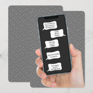 Bulles textuelles pour Invitation de fête d'annive