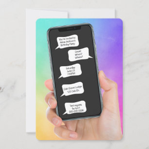 Bulles textuelles pour Invitation de fête d'annive