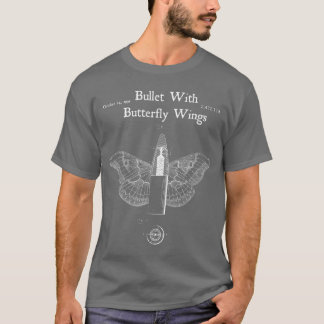 Bullet Butterfly Wings Alternative 90er Rock-Musik T-Shirt
