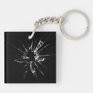 Bullet Hole aus Glas Schlüsselanhänger