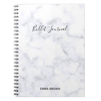Bullet Journal avec imprimé en marbre élégant et m