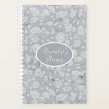 Bullet Journal Calmant Bleu Poussiéreux avec Roses
