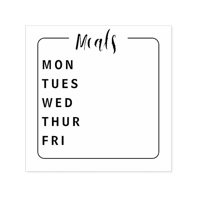 Bullet Journal Meal Planner Selbstfarben Briefmark Permastempel (Design)
