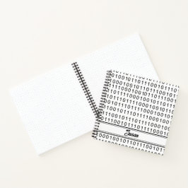 Bullet Journal mit Schwarz-weißen Binärnummern Notizbuch