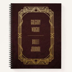 Bullet Journal "personalisiert Art Deco" Notizbuch