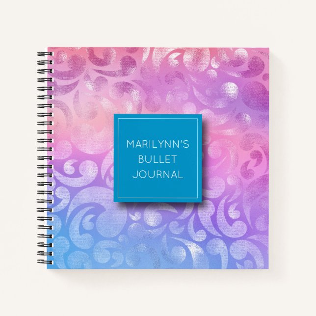 Bullet Journal zu personalisierten Iridescent Patt Notizbuch (Vorderseite)