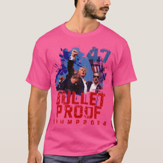 Bulletproof Trump 2024 Ermordung Trumps Kundgebung T-Shirt