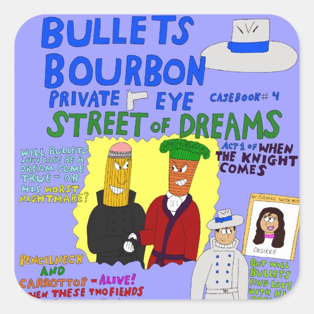 Bullets Bourbon #4 Street of Dreams autocollants (Devant)