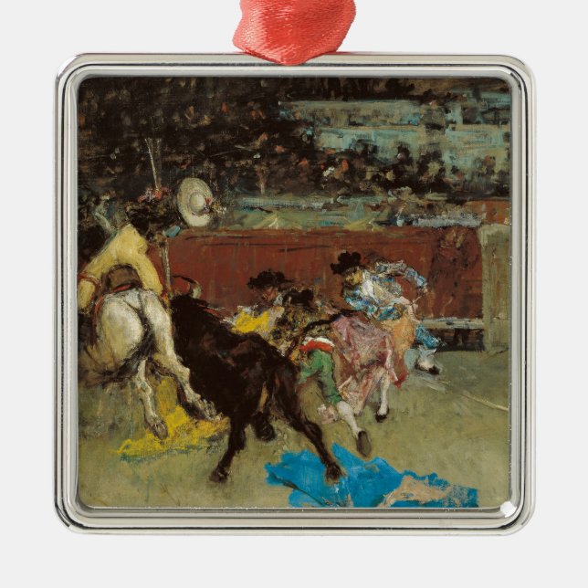 Bullfight (von Marià Fortuny) Ornament Aus Metall (Vorne)