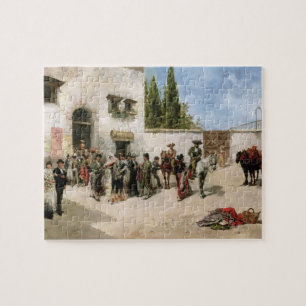 Bullfighters, die für den Kampf sich vorbereiten