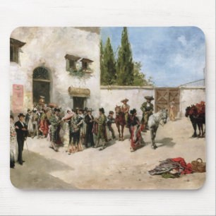 Bullfighters, die für den Kampf sich vorbereiten Mousepad
