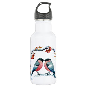 Bullfinch-Liebe-Eberesche Edelstahlflasche