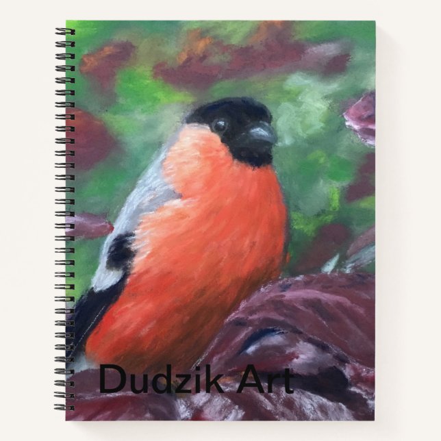 Bullfinch Wild Bird Kosmetiktücher Notizbuch (Vorderseite)