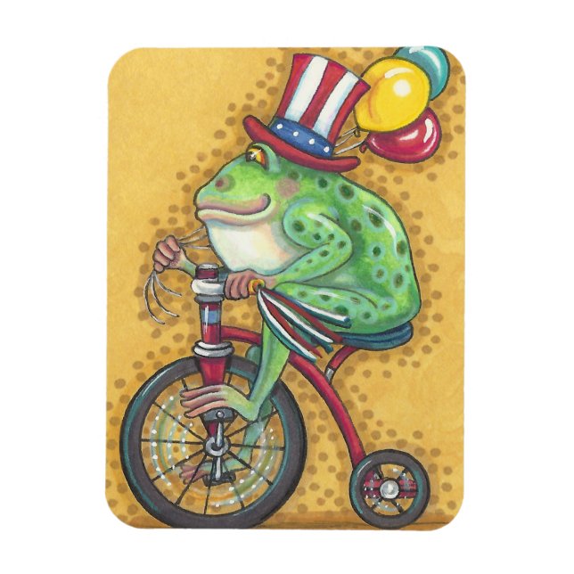 BULLFROG 4 JUILLET, AMERICANA FROG MAGNET (Vertical)