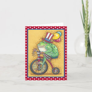 BULLFROG 4TH OF JULY, FROG NOTE CARD Verse Karte
