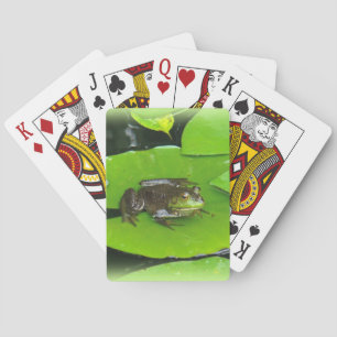 Bullfrog auf Lilypads Spielkarten