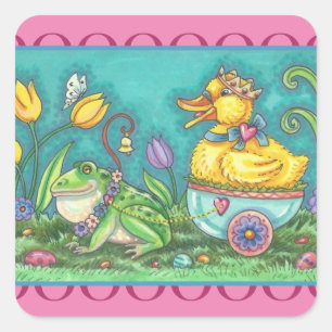 BULLFROG & DUCK PRINCE OSTER-AUFKLEBER Bogen Quadratischer Aufkleber